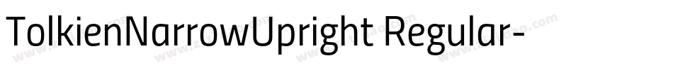 TolkienNarrowUpright Regular字体转换